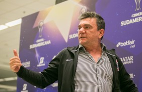 Presidente Andrs chega  Arena Corinthians para duelo contra o Fluminense, pela Sul-Americana