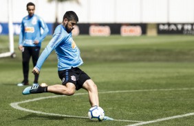 Bruno Méndez durante último treino antes do jogo contra o Avaí, pelo Brasileirão