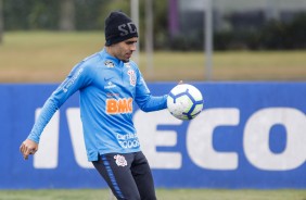 Gabriel durante último treino antes do jogo contra o Avaí, pelo Brasileirão