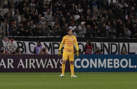 Goleiro Cássio durante partida contra o Fluminense, na Arena Corinthians, pela Sul-Americana