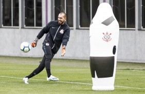 Goleiro Walter durante último treino antes do jogo contra o Avaí, pelo Brasileirão