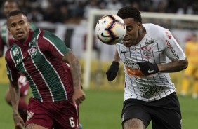 Gustavo durante partida contra o Fluminense, na Arena Corinthians, pela Sul-Americana