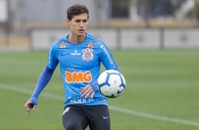 Mateus Vital durante ltimo treino antes do jogo contra o Ava, pelo Brasileiro