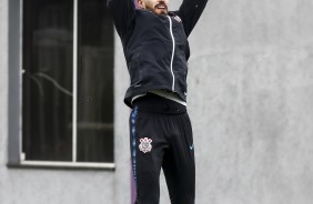 Walter durante último treino antes do jogo contra o Avaí, pelo Brasileirão