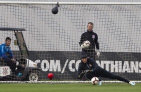 Cássio no último treino preparatório para embate contra o Fluminense, pela Sul-Americana