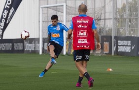 Fagner e Rgis durante primeiro treino preparatrio para jogo contra o Fluminense