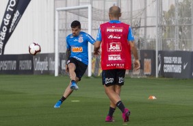 Fagner e Régis durante primeiro treino preparatório para jogo contra o Fluminense