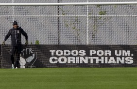 Goleiro Cssio no ltimo treino preparatrio para embate contra o Fluminense