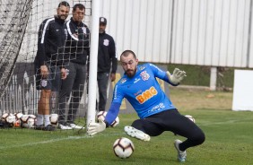 Goleiro Walter no último treino preparatório para embate contra o Fluminense