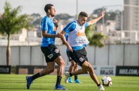 Gustavo e Avelar no treino preparatrio para duelo contra o Fluminense, pela Sul-Americana