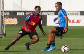 Ren e Urso durante primeiro treino preparatrio para jogo contra o Fluminense, pela Sul-Americana