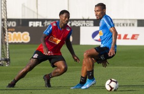 Renê e Urso durante primeiro treino preparatório para jogo contra o Fluminense, pela Sul-Americana