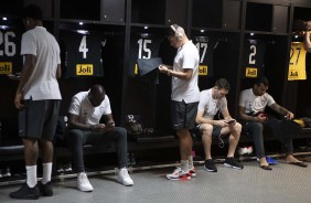 Elenco do Timo no vestirio do Maracan antes do jogo contra o Fluminense, pela Sul-Americana