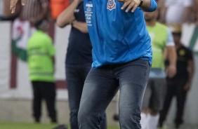 Fábio Carille durante duelo contra o Fluminense, pela Sul-Americana, no Maracanã