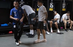 Fagner no vestirio do Maracan antes do jogo contra o Fluminense, pela Sul-Americana