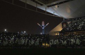 Arena Corinthians durante comemoração de aniversário do clube