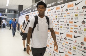 Gil no vestiário da Arena Corinthians antes do jogo contra o Atlético-MG
