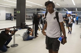 Matheus Jesus no vestirio da Arena Corinthians antes do jogo contra o Atltico-MG