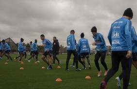 Corinthians durante treino desta quarta-feira no CT Joaquim Grava