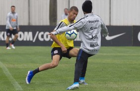 João Victor durante treino desta quarta-feira no CT Joaquim Grava
