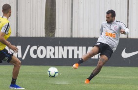 Michel Macedo durante treino desta quarta-feira no CT Joaquim Grava