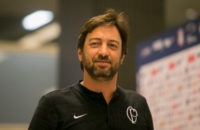 Duílio Monteiro chega à Arena Corinthians para duelo contra o Ceará, pelo Brasileirão