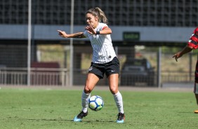 Cacau no duelo contra o Flamengo, pelo Brasileirão Feminino 2019