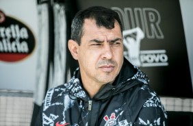 Carille no jogo contra o Ceará, pelo Campeonato Brasileiro, na Arena Corinthians
