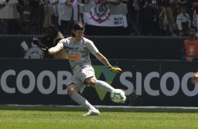 Goleiro Cássio durante jogo contra o Ceará, pelo Brasileirão, na Arena Corinthians
