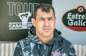 Técnico Fábio Carille no jogo contra o Ceará, pelo Campeonato Brasileiro, na Arena Corinthians