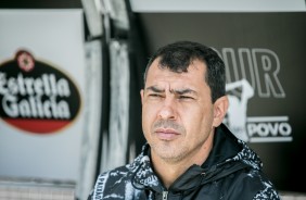 Treinador Carille no jogo contra o Ceará, pelo Campeonato Brasileiro, na Arena Corinthians
