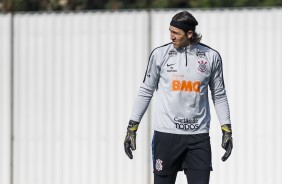 Cssio durante treino de hoje no CT Joaquim Grava