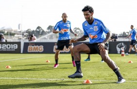 Gil durante treino de hoje no CT Joaquim Grava