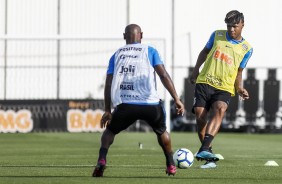 Jesus durante treinamento de hoje no CT Joaquim Grava