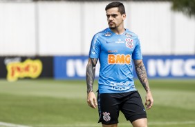 Fagner no último treino antes do jogo contra o Fluminense, pelo Brasileirão