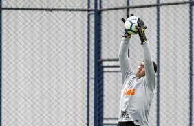 Goleiro Cássio no último treino antes do jogo contra o Fluminense, pelo Brasileirão