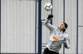 Goleiro Cássio no último treino antes do jogo contra o Fluminense, pelo Brasileirão