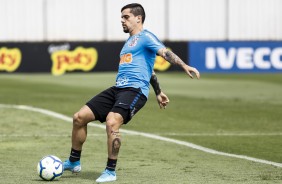 Lateral Fagner no último treino antes do jogo contra o Fluminense, pelo Brasileirão