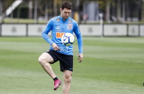 Mauro Boselli no último treino antes do jogo contra o Fluminense, pelo Brasileirão