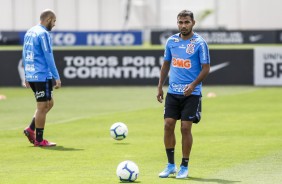 Sornoza no último treino antes do jogo contra o Fluminense, pelo Brasileirão