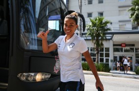 Tamires antes do duelo contra o Flamengo, pela semifinal do Brasileirão