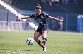 Tamires durante vitria contra o Flamengo, pela semifinal do Brasileiro Feminino