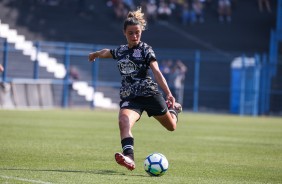 Tamires durante vitria contra o Flamengo, pela semifinal do Brasileiro Feminino