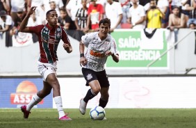 Mateus Vital no jogo contra o Fluminense, pelo Brasileiro, no Man Garrincha