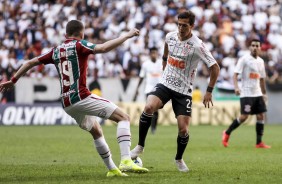 Mateus Vital no jogo contra o Fluminense, pelo Brasileiro, no Man Garrincha