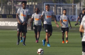 Gil, Love, Urso e Clayson durante ltimo treino antes da deciso pela Sul-Americana