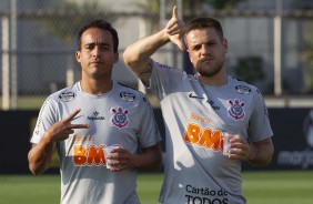 Jadson e Ramiro durante último treino antes da decisão pela Sul-Americana