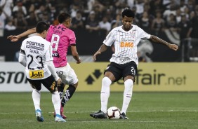 Gil durante jogo contra o Independiente del Valle, na Arena Corinthians, pela Sul-Americana