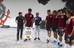 Homenagem aos 200 jogos de gil com a camisa do Corinthians