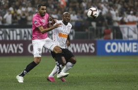 Love no embate contra o Del Valle, pela Copa Sul-Americana, na Arena Corinthians